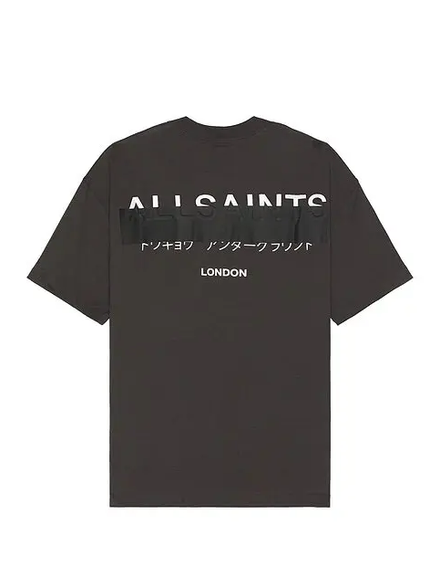 AllSaints Underground oversized t-shirt in black