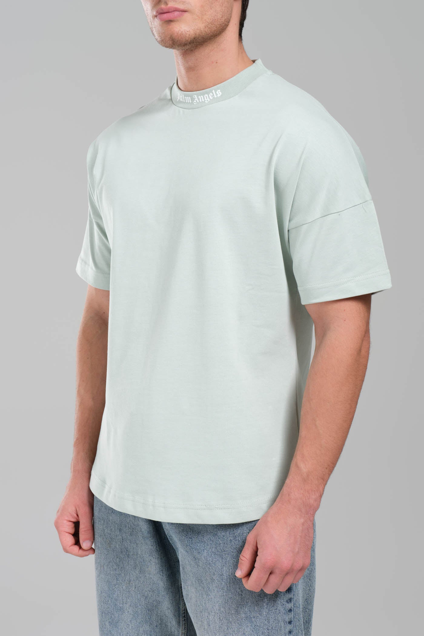 Palm Angels Logo Neck T-Shirt – Mint Green
