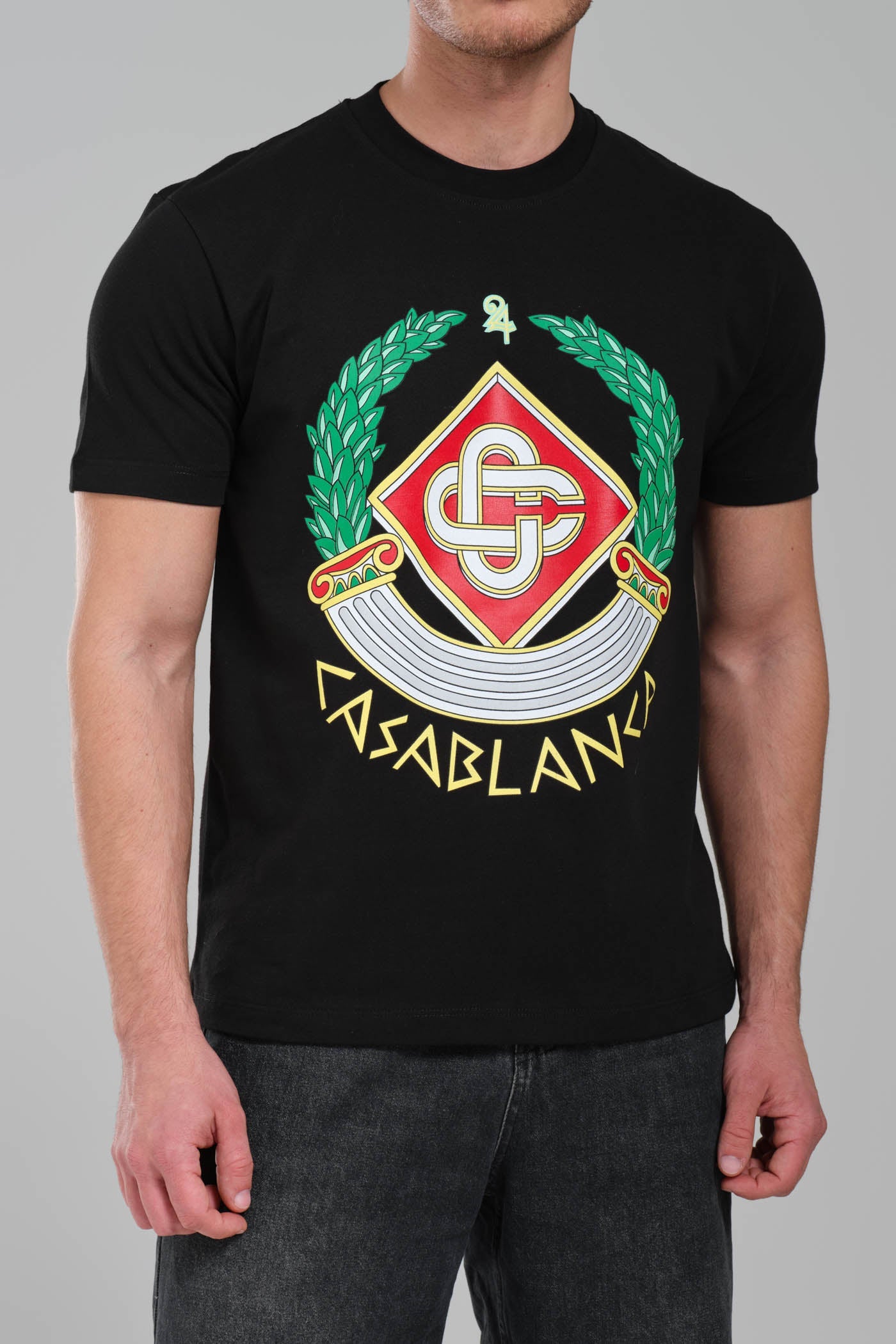 Casablanca Crest Logo T-Shirt – Black