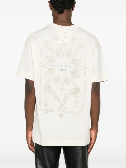 Givenchy Tarot-print cotton T-shirt - Beige Cream