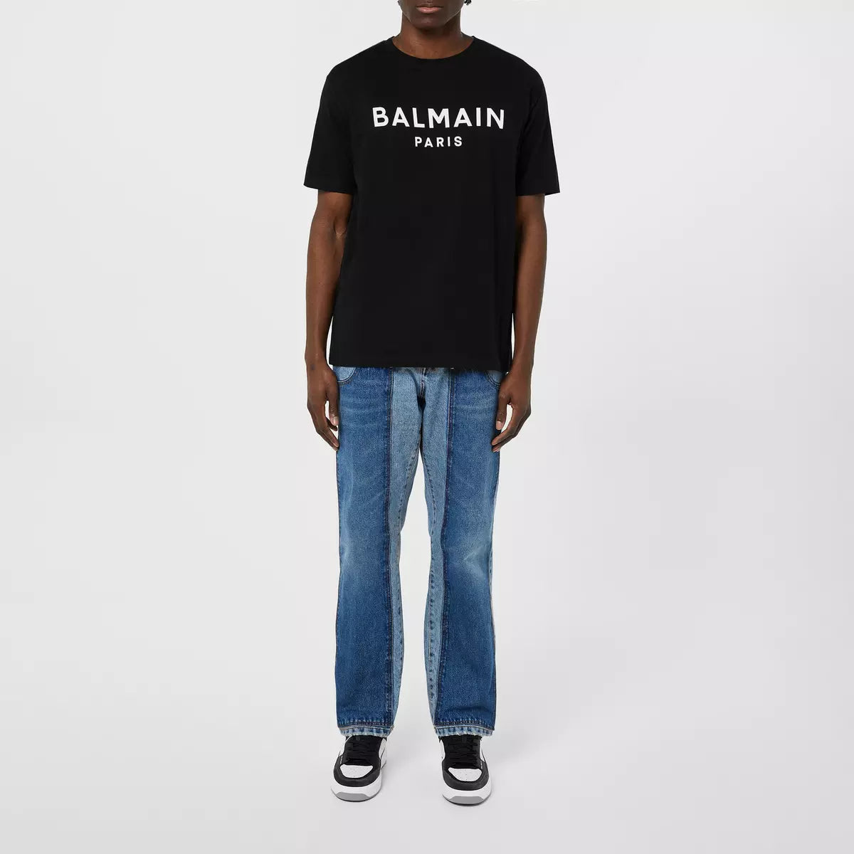 Balmain Logo Print Organic Cotton Jersey T-Shirt