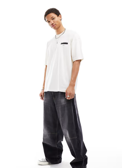 AllSaints Underground oversized t-shirt in White