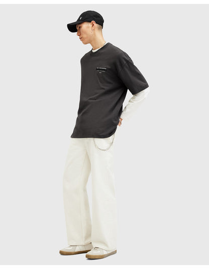 AllSaints Underground oversized t-shirt in black