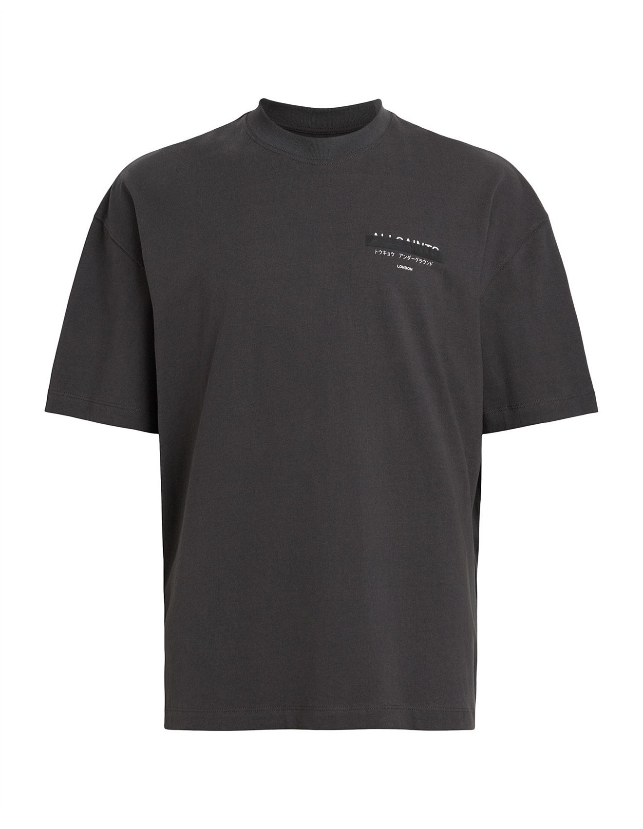 AllSaints Underground oversized t-shirt in black