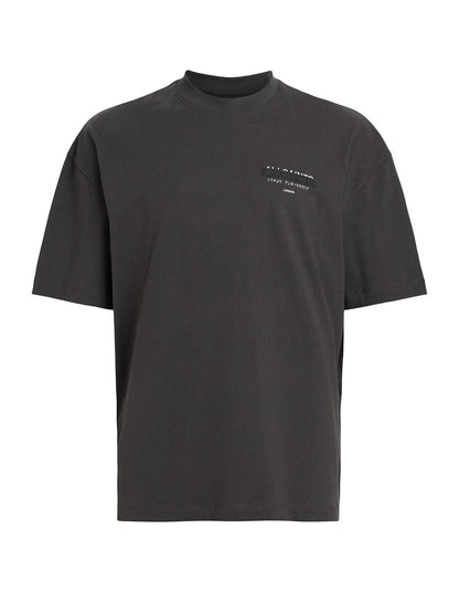 AllSaints Underground oversized t-shirt in black
