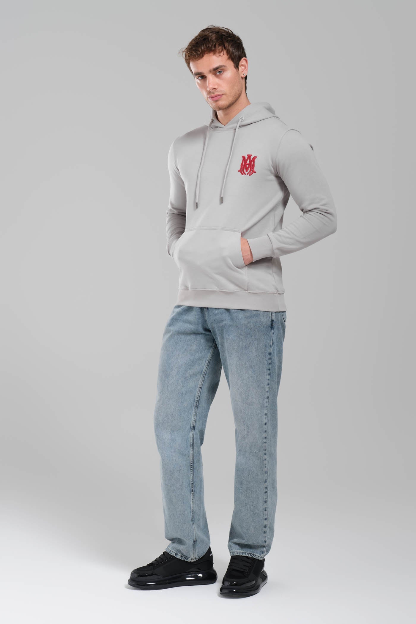 AMIRI Gray MA Core Logo Hoodie