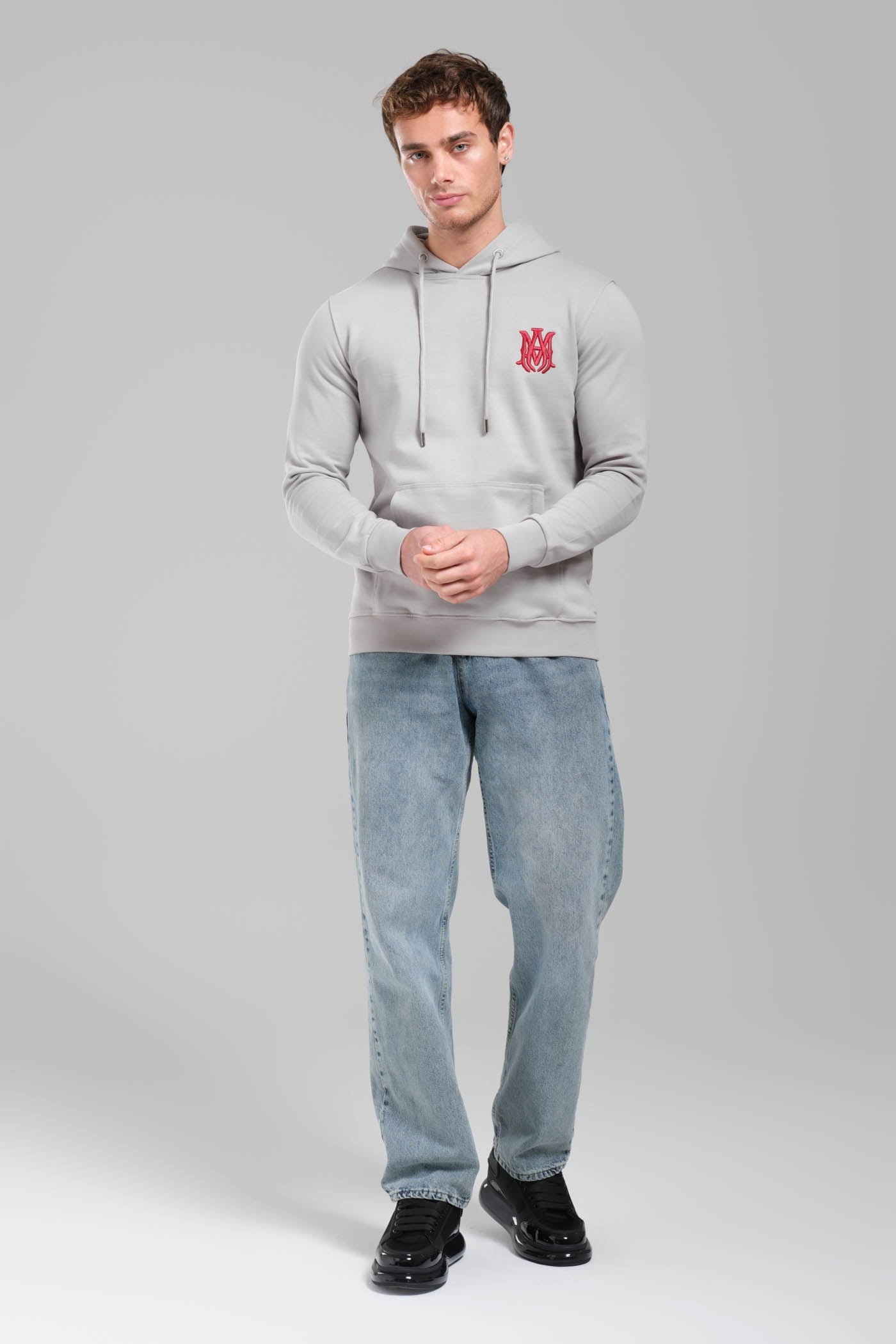 AMIRI Gray MA Core Logo Hoodie