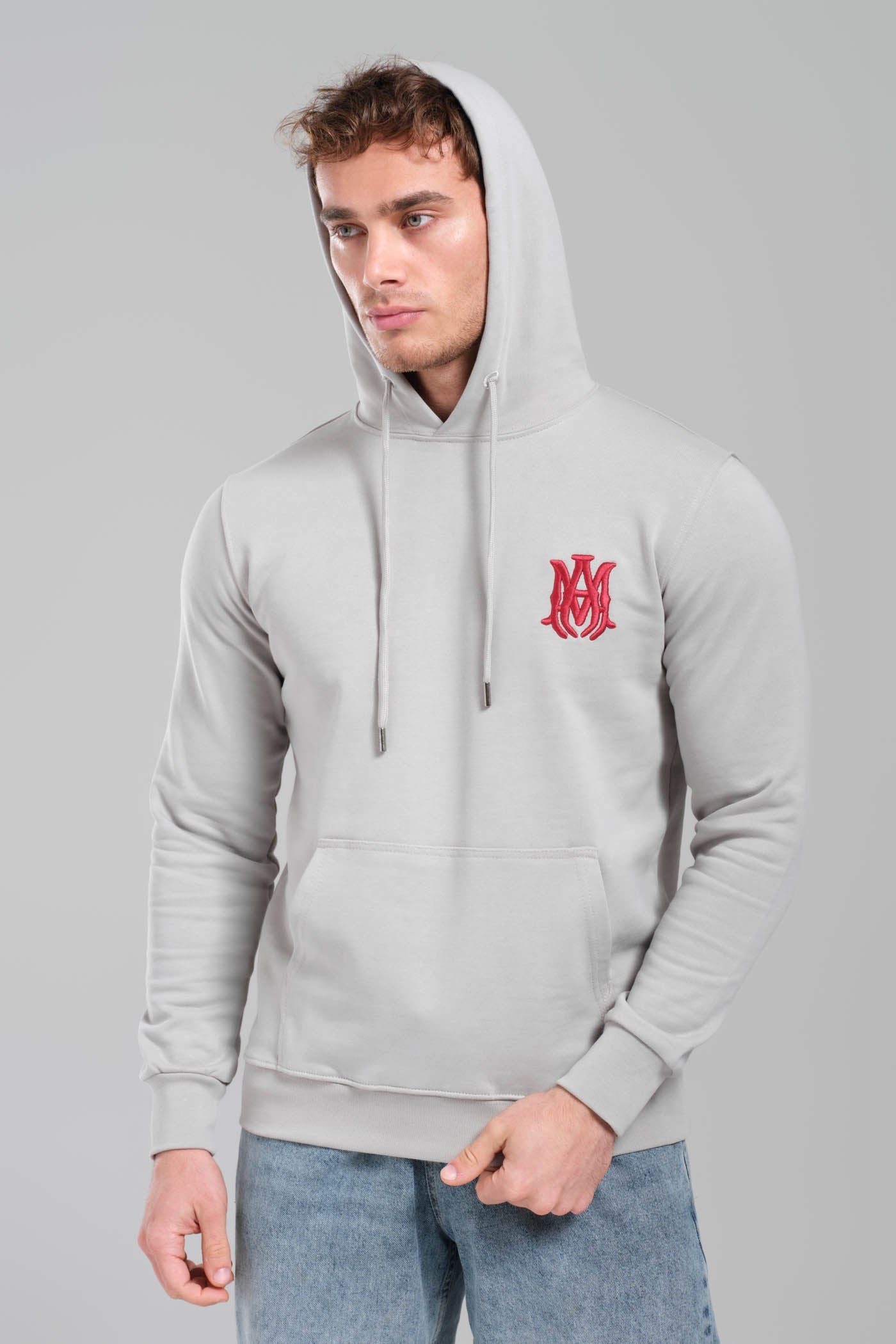 AMIRI Gray MA Core Logo Hoodie