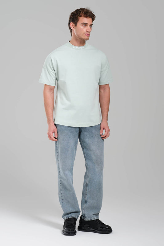 Palm Angels Logo Neck T-Shirt – Mint Green