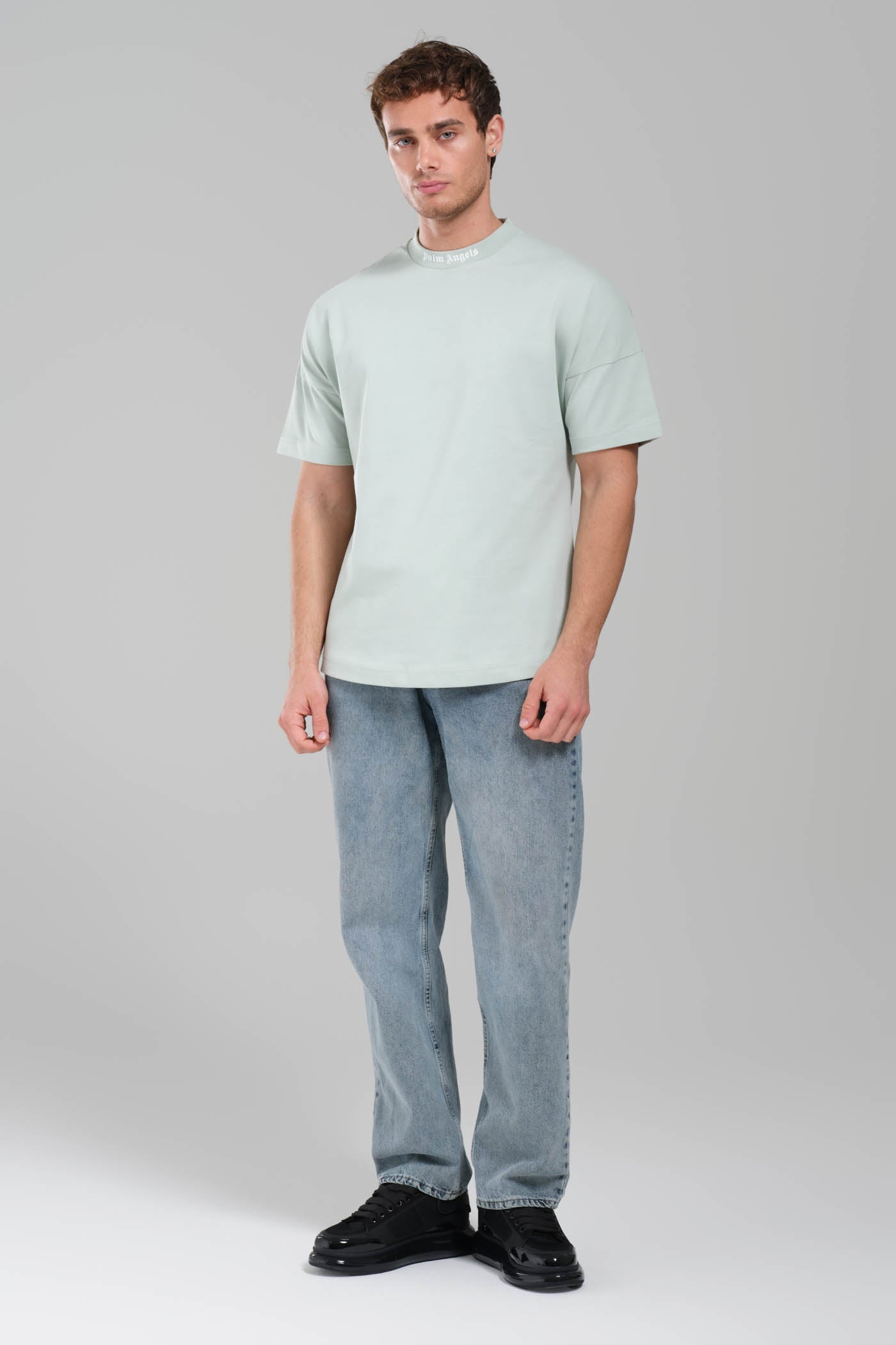 Palm Angels Logo Neck T-Shirt – Mint Green