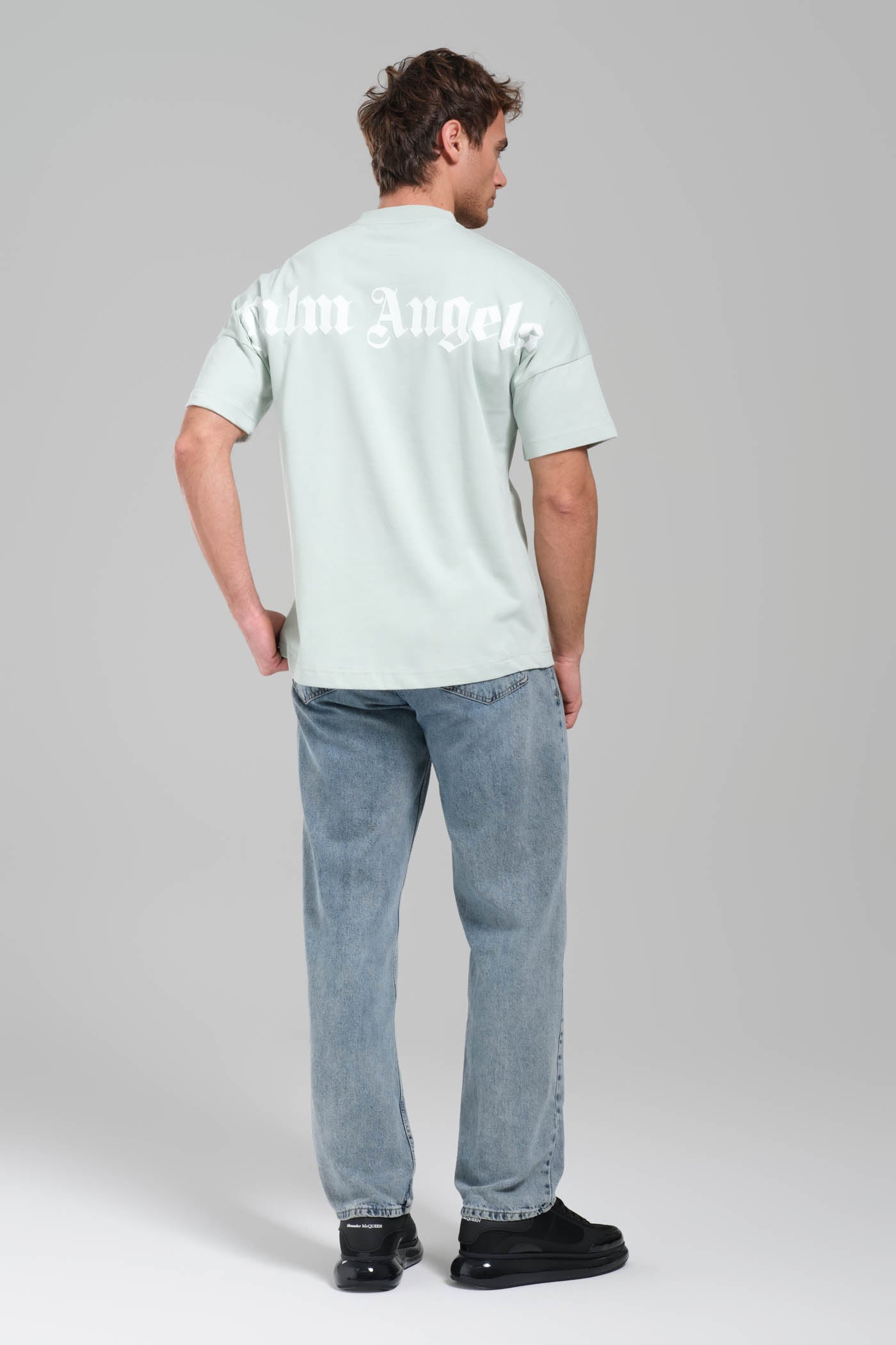Palm Angels Logo Neck T-Shirt – Mint Green
