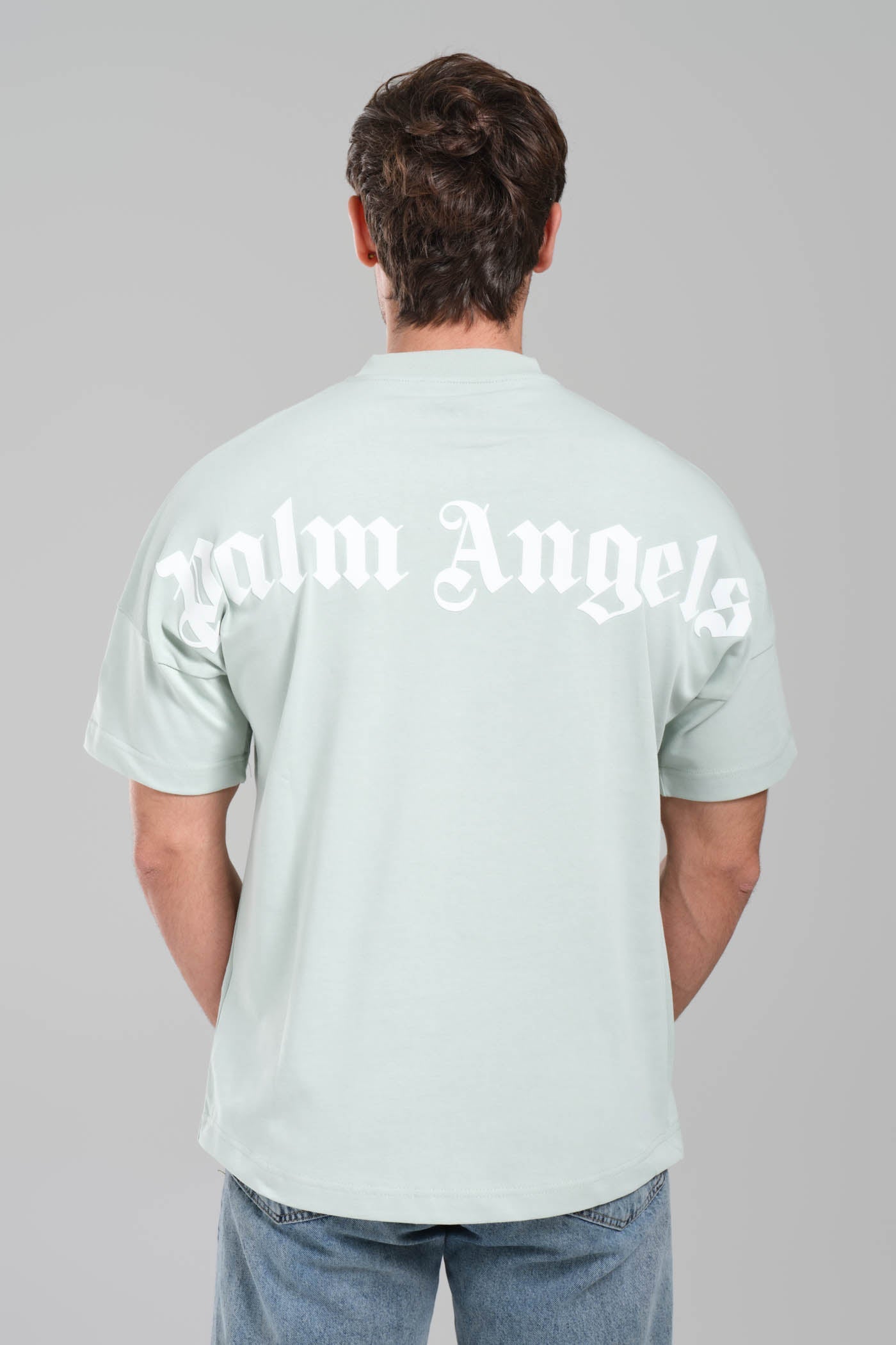 Palm Angels Logo Neck T-Shirt – Mint Green