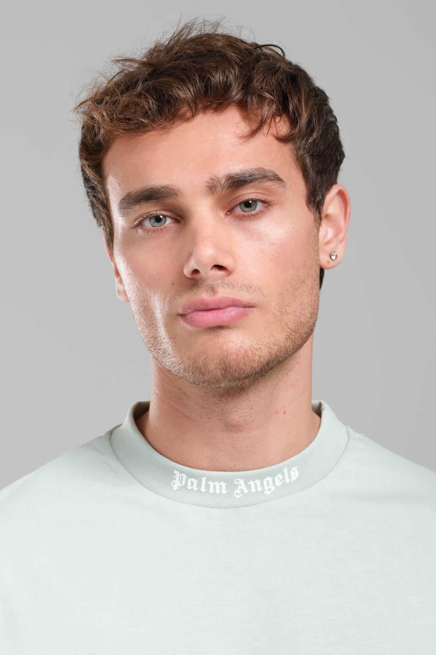 Palm Angels Logo Neck T-Shirt – Mint Green