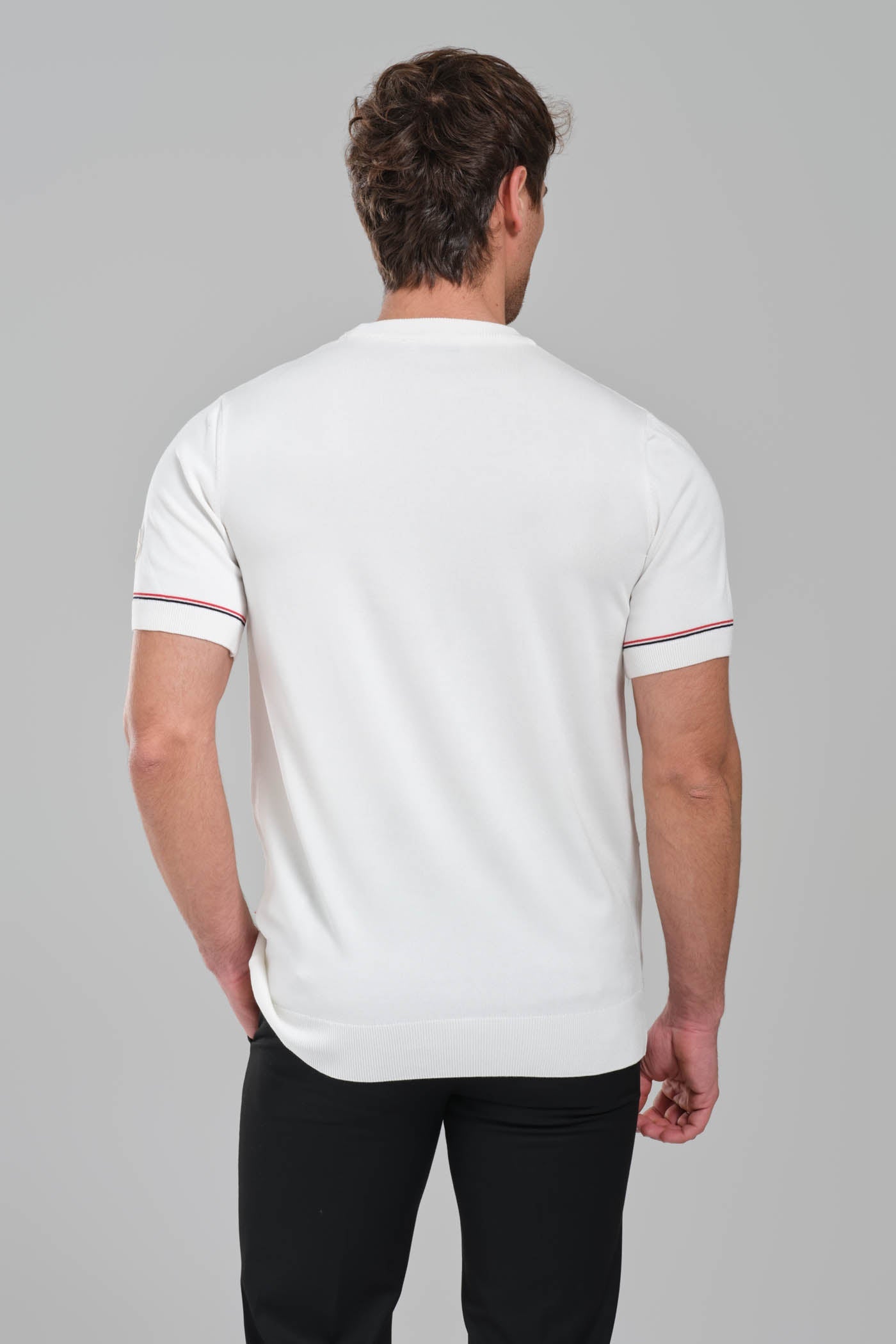 Moncler White Embossed Graphic T-Shirt