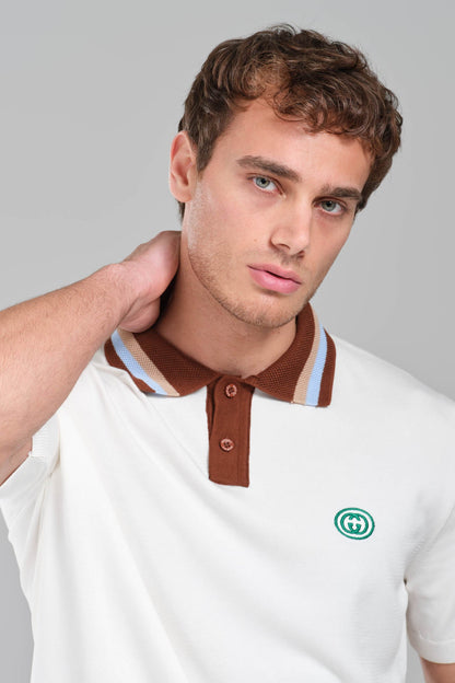 Gucci GRG Logo Polo Shirt White