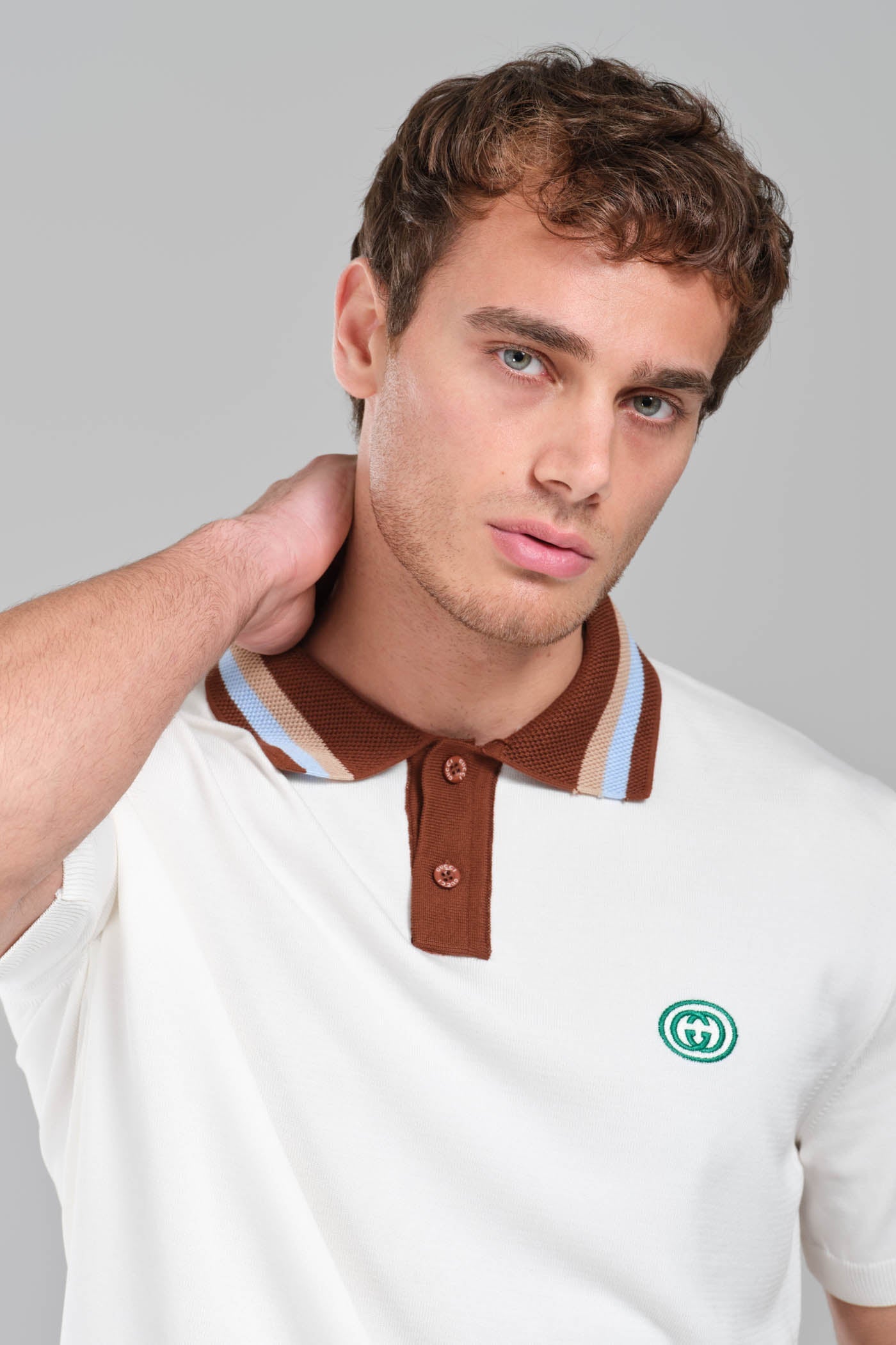 Gucci  Logo Polo  T-Shirt – White