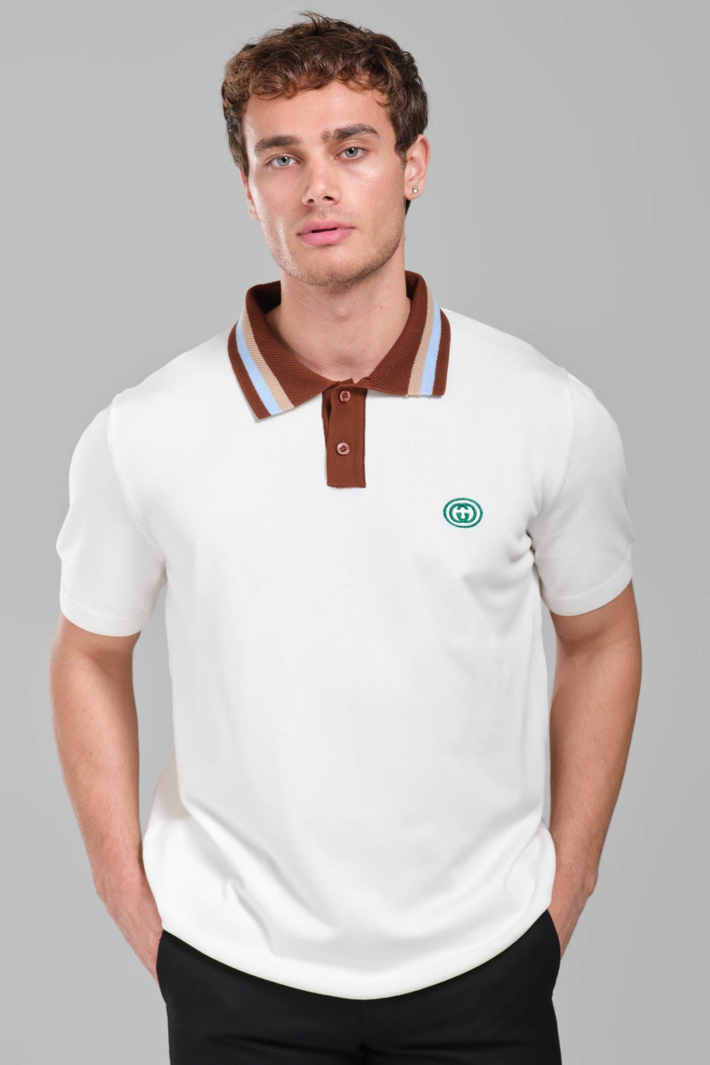 Gucci  Logo Polo  T-Shirt – White