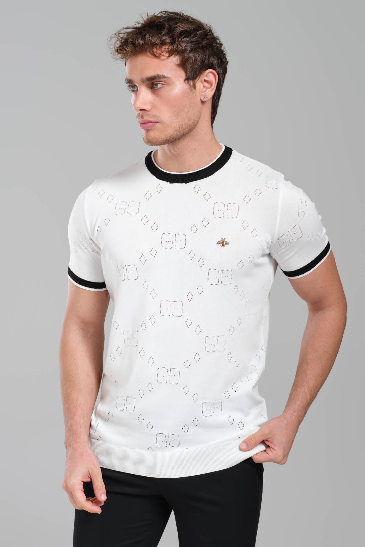 Gucci Cotton jersey T-shirt with embroidery White