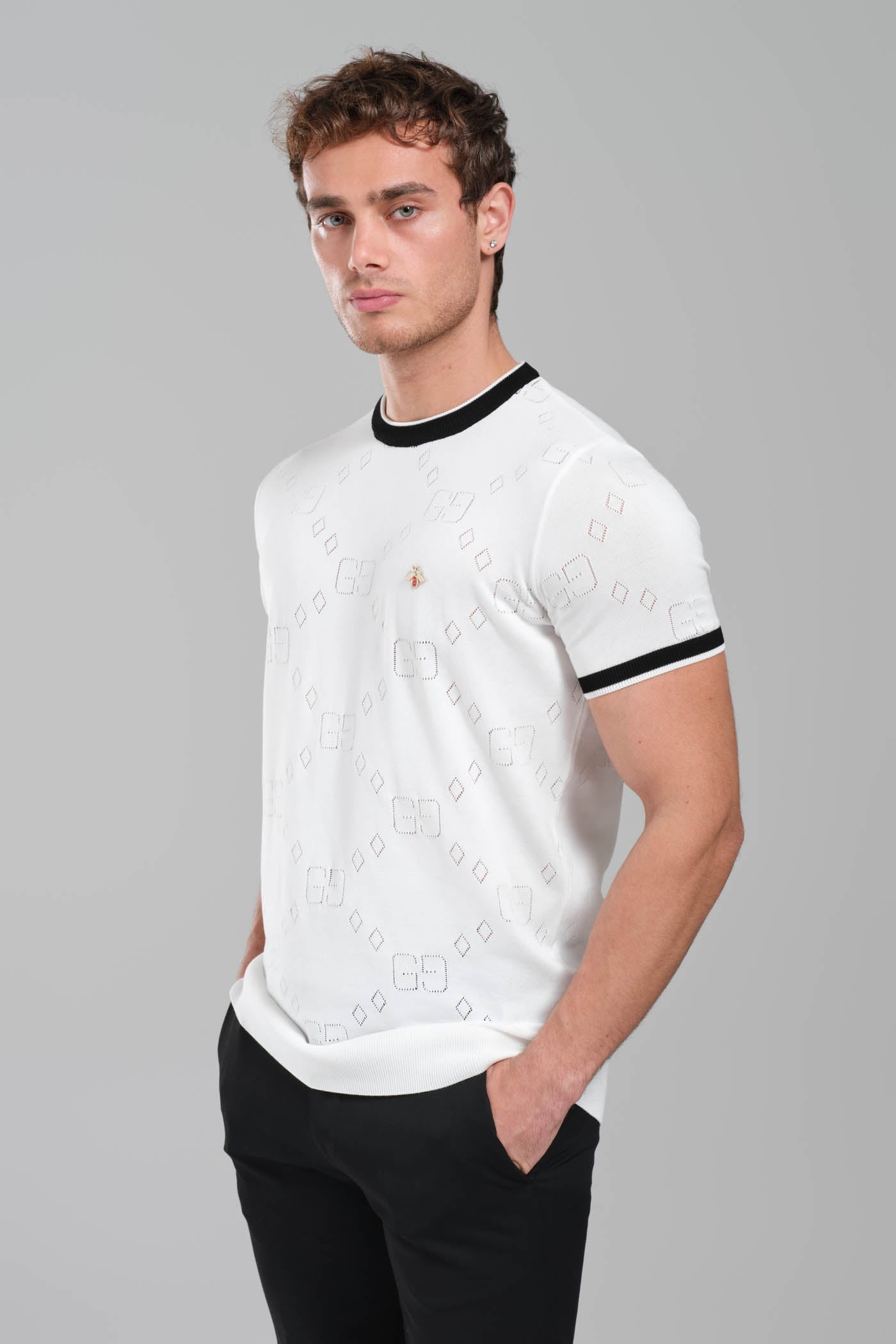 Gucci Cotton jersey T-shirt with embroidery White