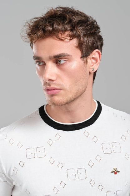 Gucci Cotton jersey T-shirt with embroidery White