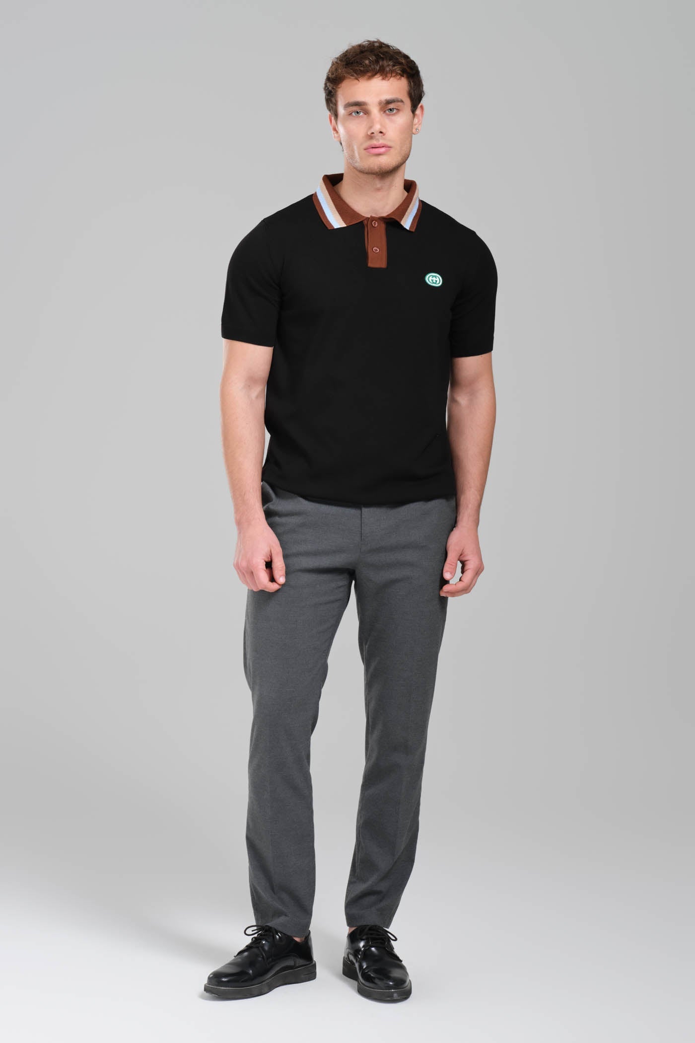 Gucci GRG Logo Polo Shirt Black