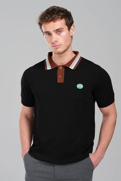 Gucci  Logo Polo  T-Shirt – Black