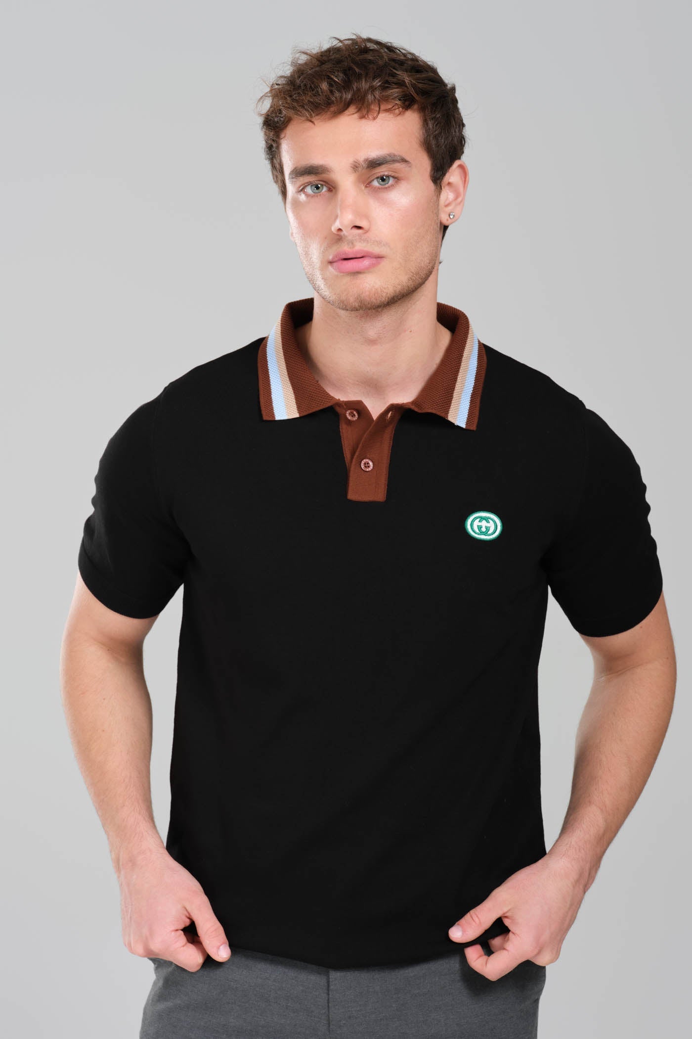 Gucci  Logo Polo  T-Shirt – Black