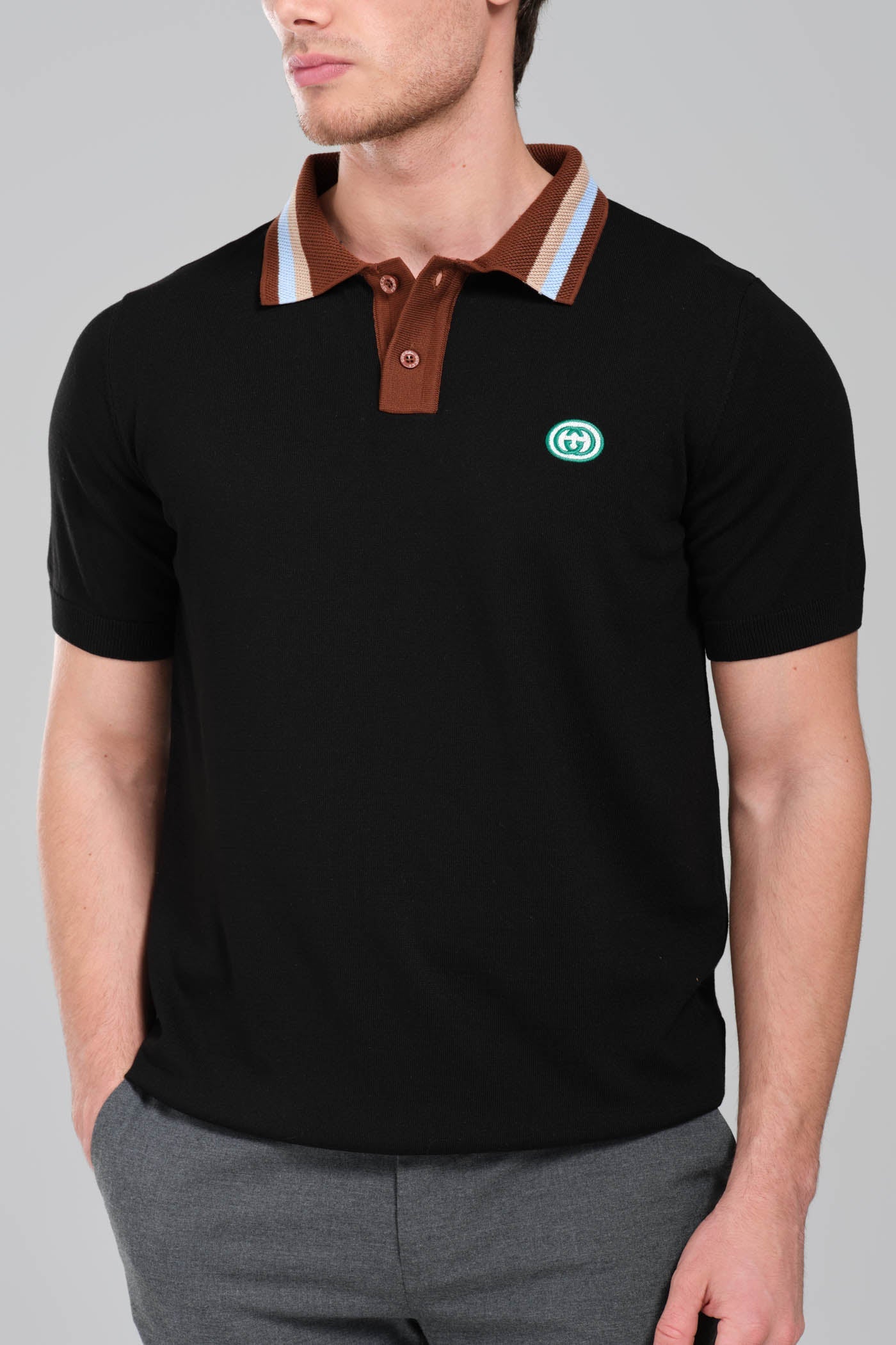 Gucci GRG Logo Polo Shirt Black