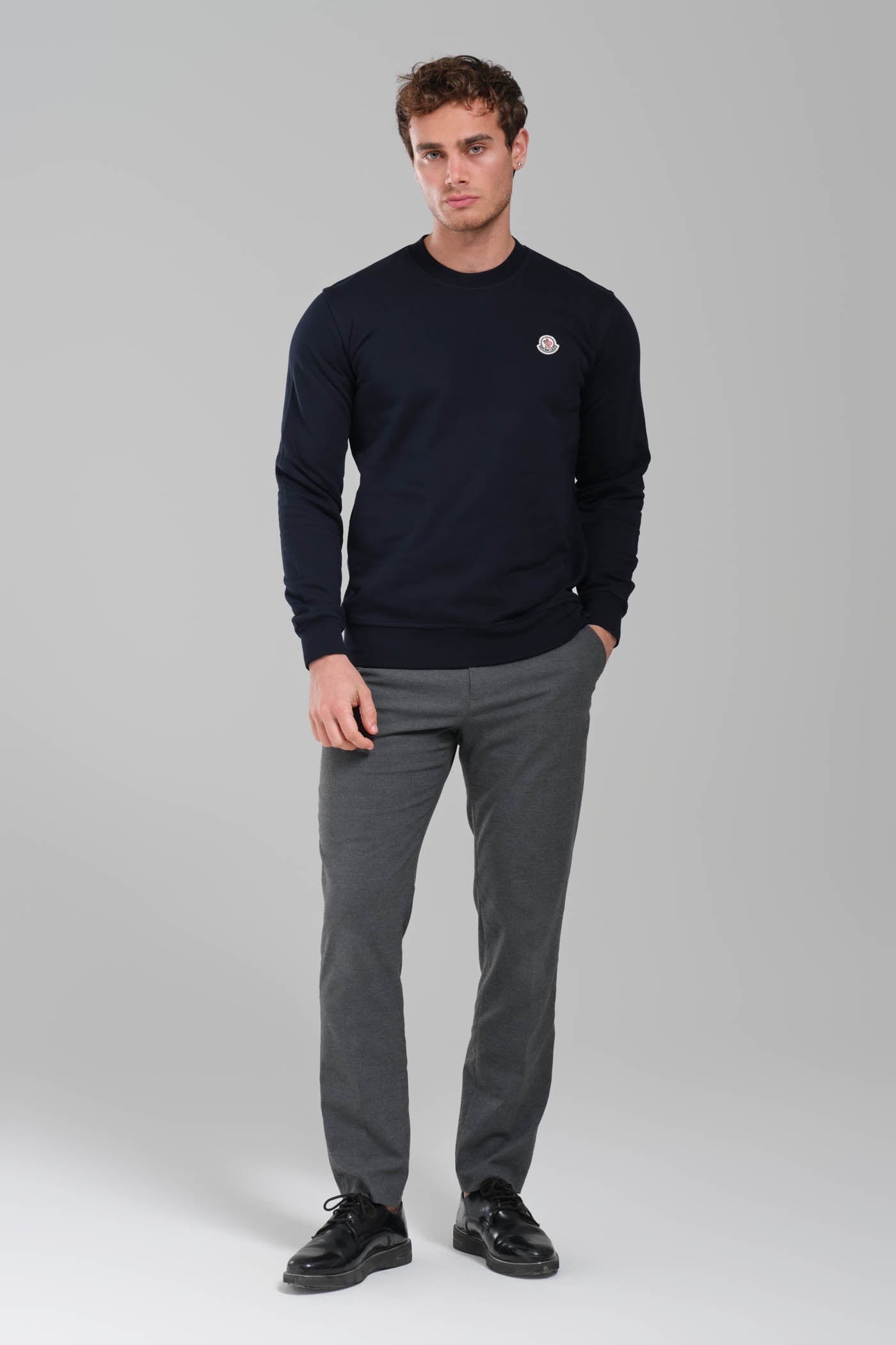 Moncler Logo Patch Cotton Sweatshirt