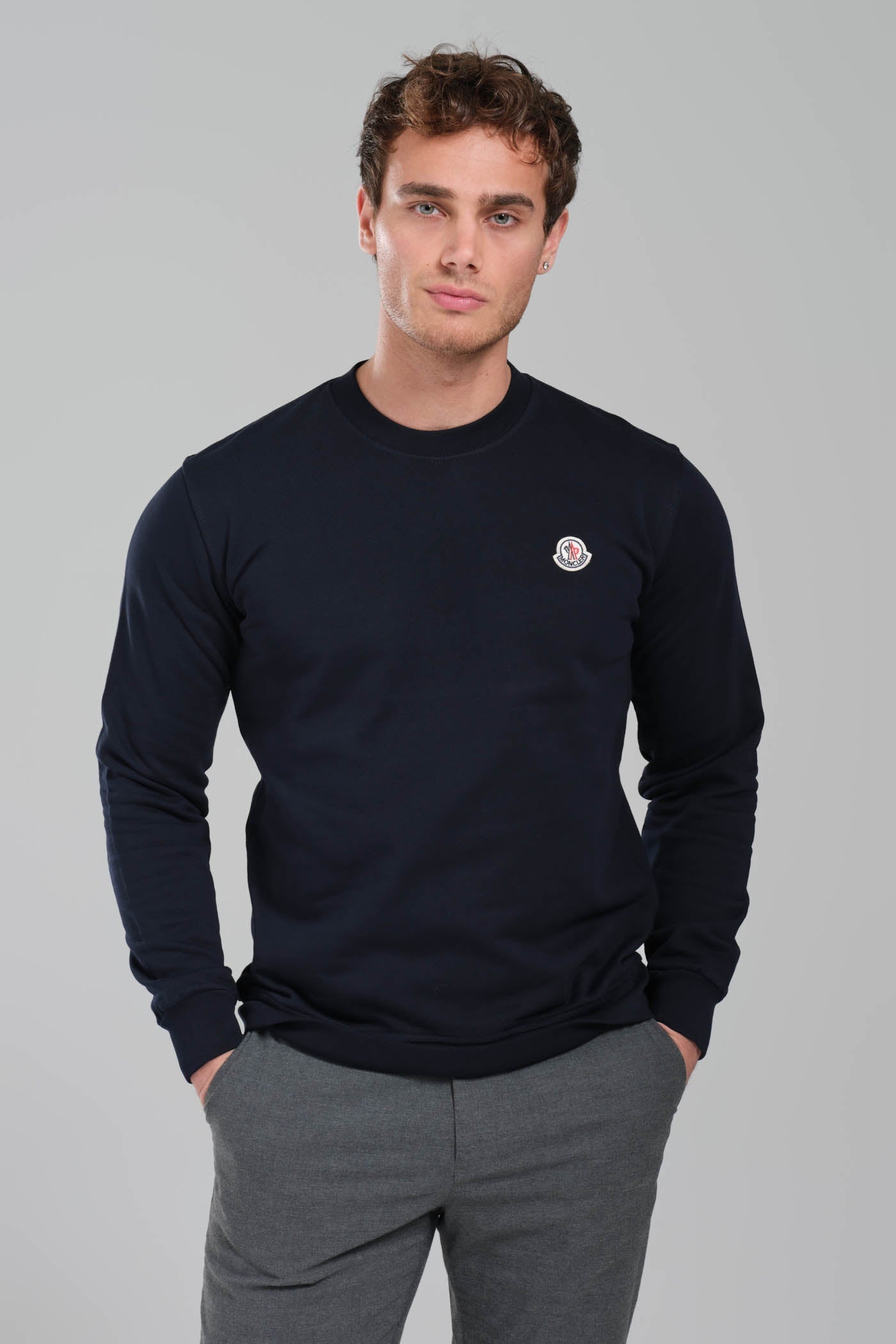 Moncler Logo Patch Cotton Sweatshirt