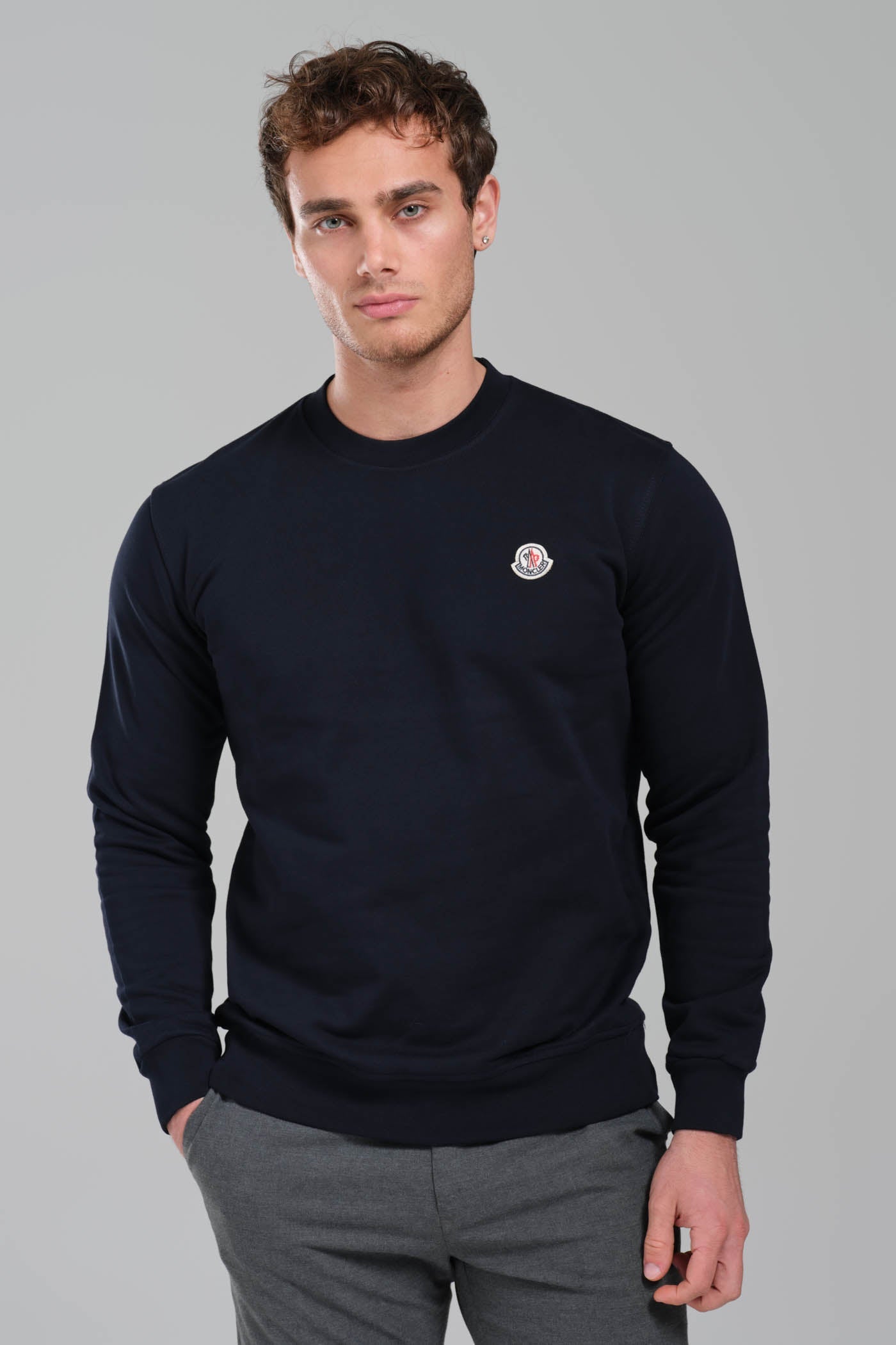 Moncler Logo Patch Cotton Sweatshirt