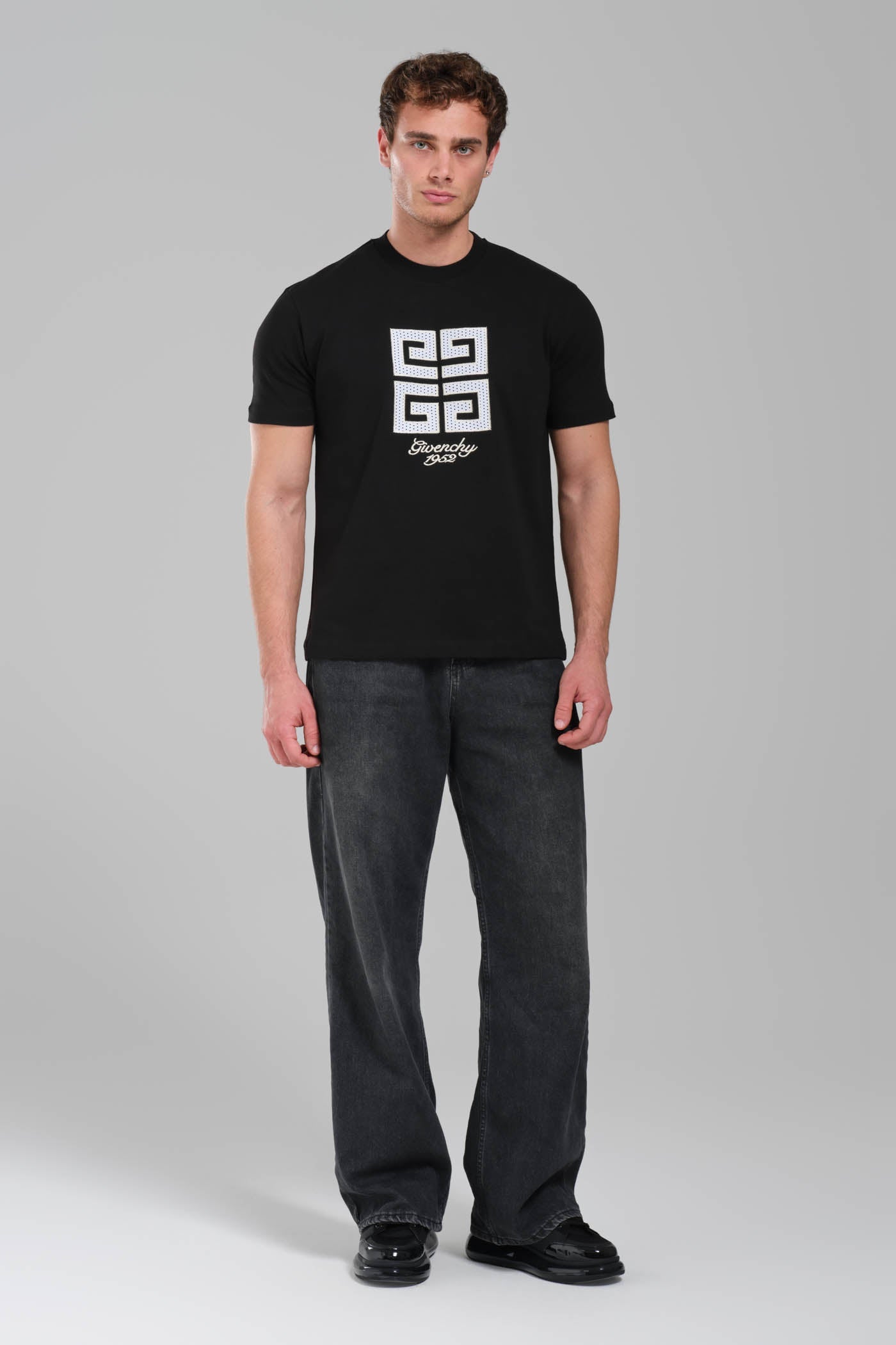 GIVENCHY Logo-embroidered cotton T-shirt Black