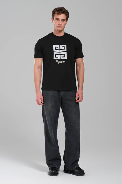 GIVENCHY Logo-embroidered cotton T-shirt Black