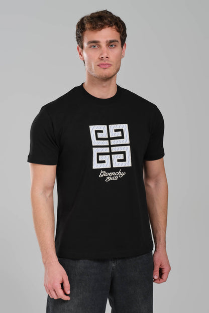 GIVENCHY Logo-embroidered cotton T-shirt Black