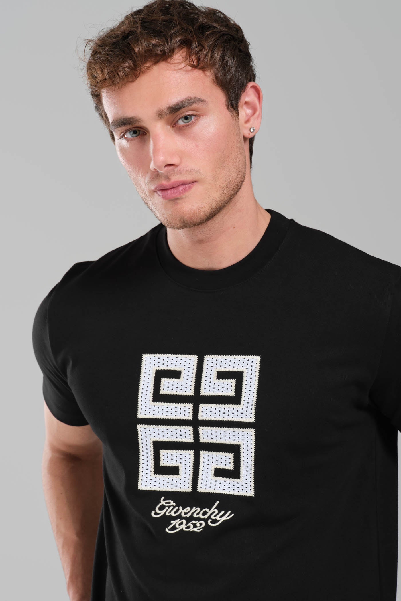 GIVENCHY Logo-embroidered cotton T-shirt Black