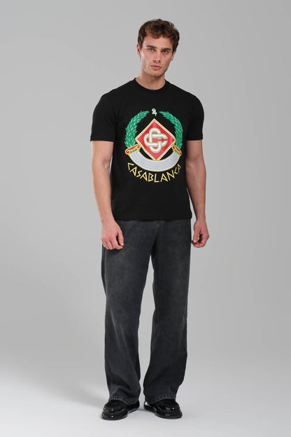Casablanca Crest Logo T-Shirt – Black