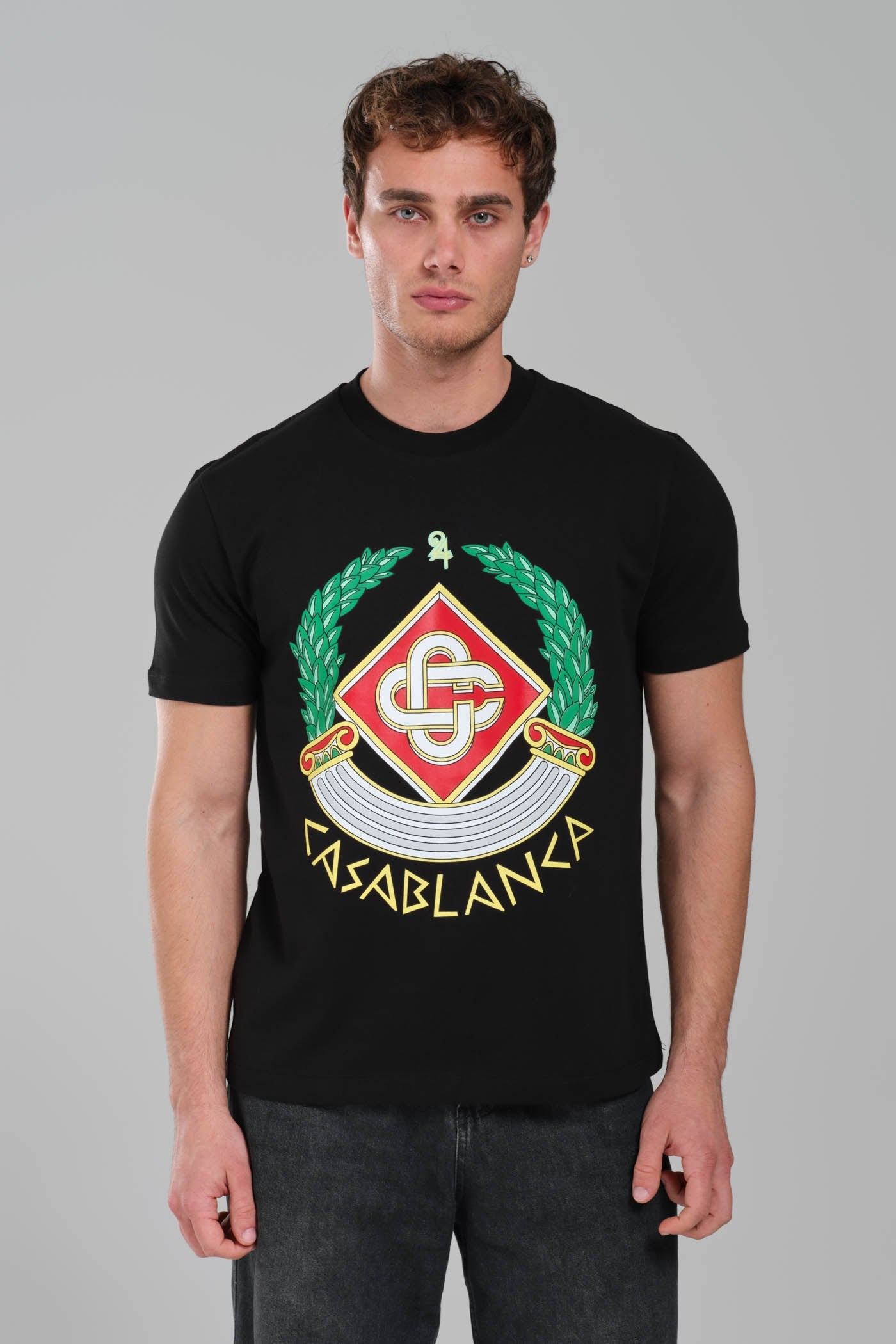 Casablanca Crest Logo T-Shirt – Black