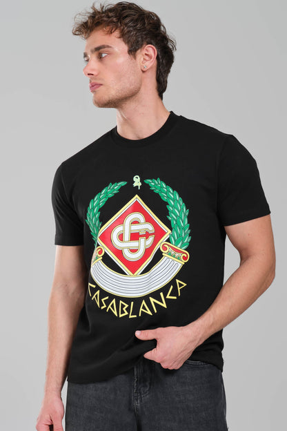 Casablanca Crest Logo T-Shirt – Black