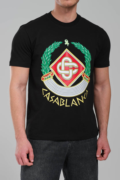 Casablanca Crest Logo T-Shirt – Black