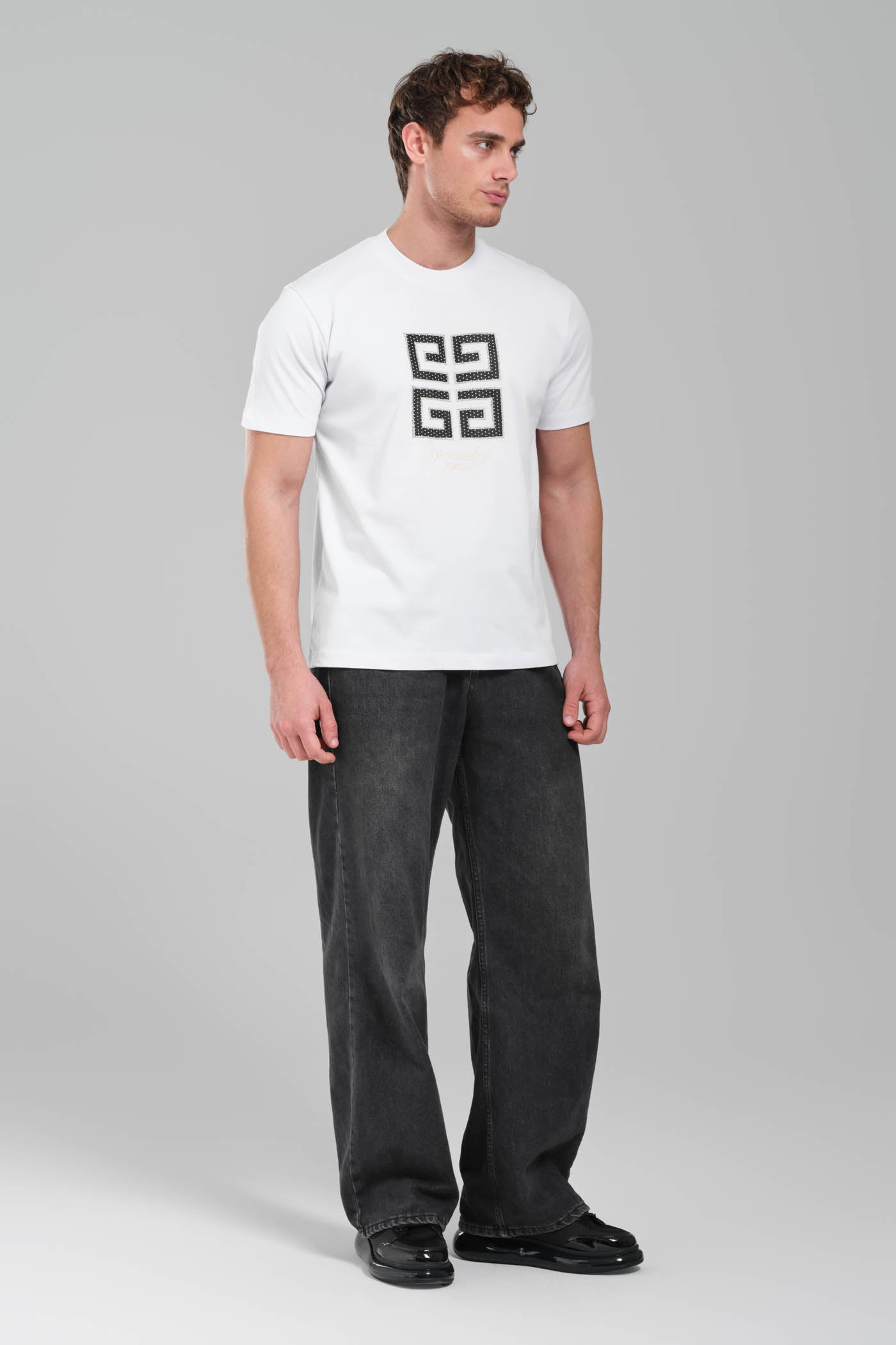 GIVENCHY Logo-embroidered cotton T-shirt White