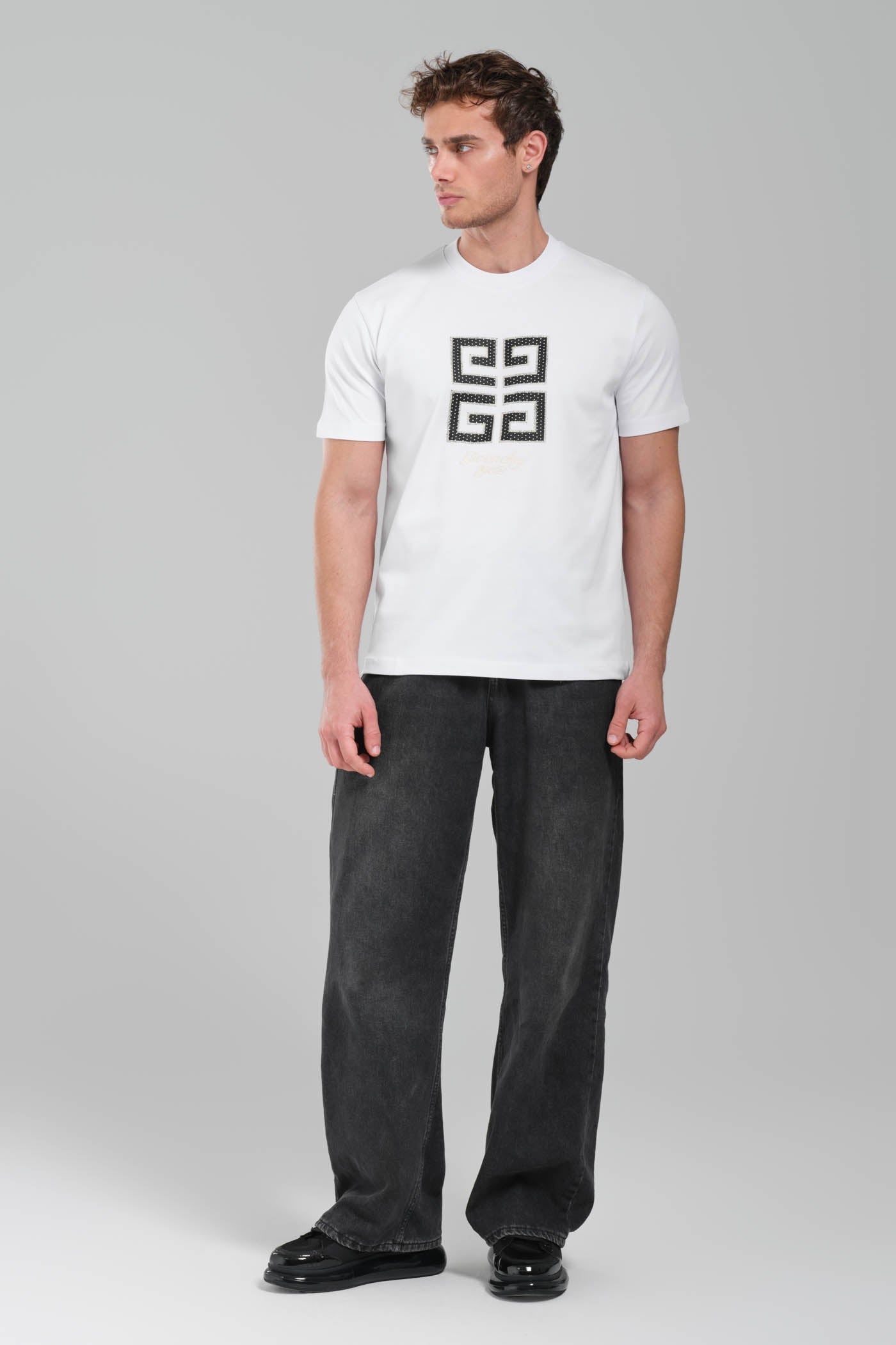 GIVENCHY Logo-embroidered cotton T-shirt White