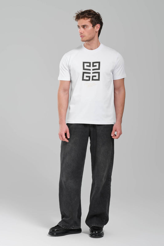 GIVENCHY Logo-embroidered cotton T-shirt White