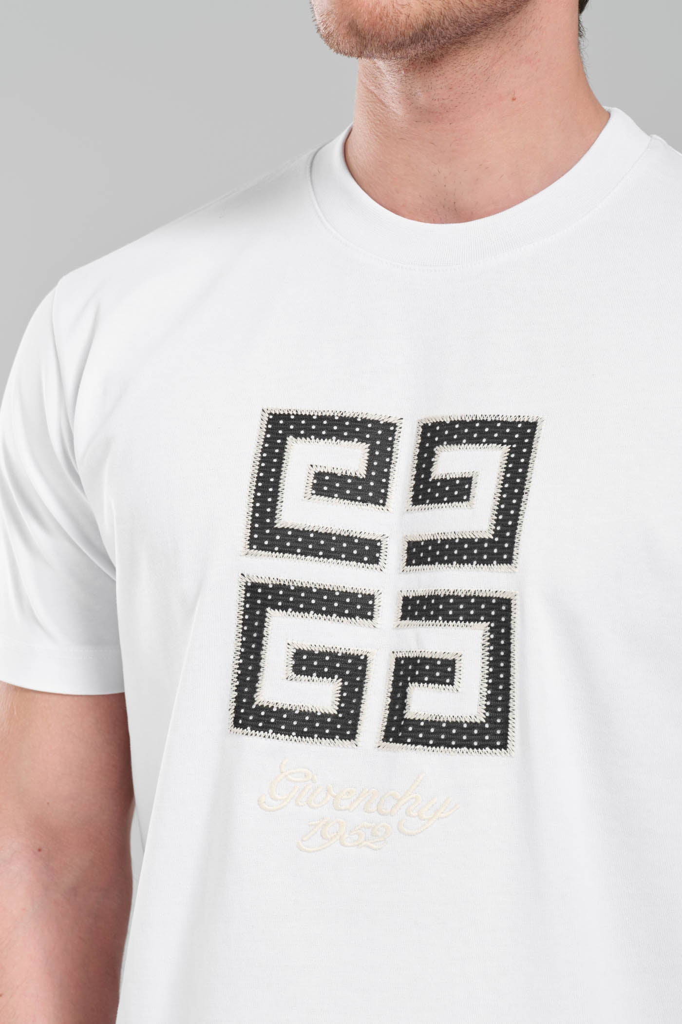 GIVENCHY Logo-embroidered cotton T-shirt White
