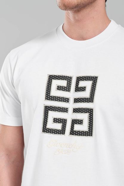 GIVENCHY Logo-embroidered cotton T-shirt White