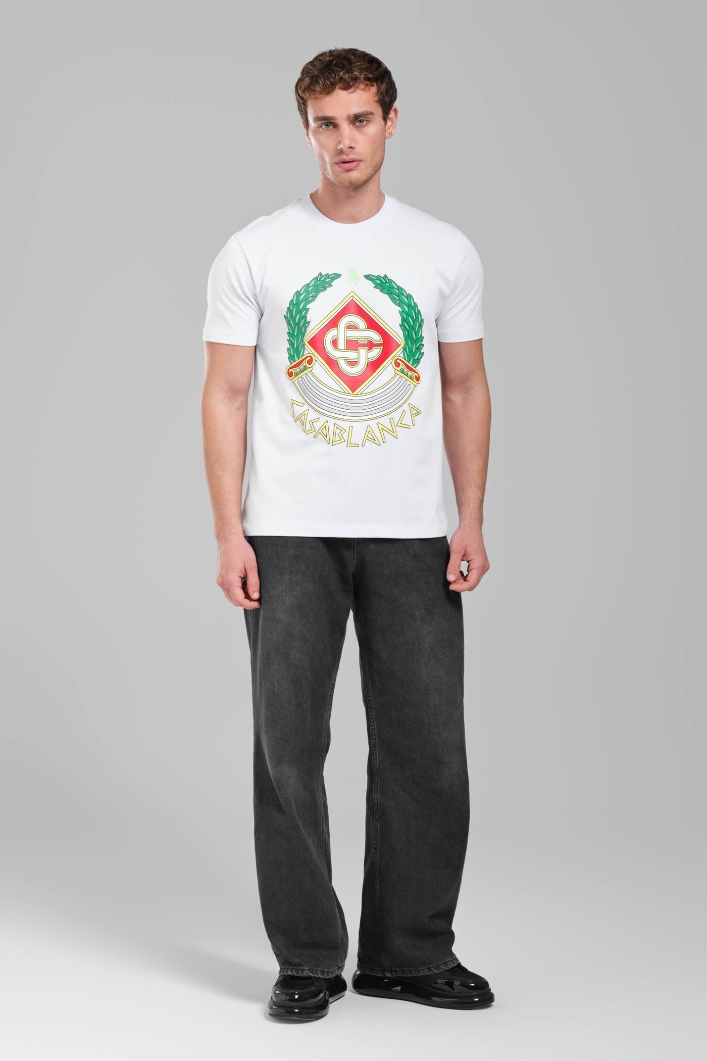 Casablanca Crest Logo T-Shirt – White
