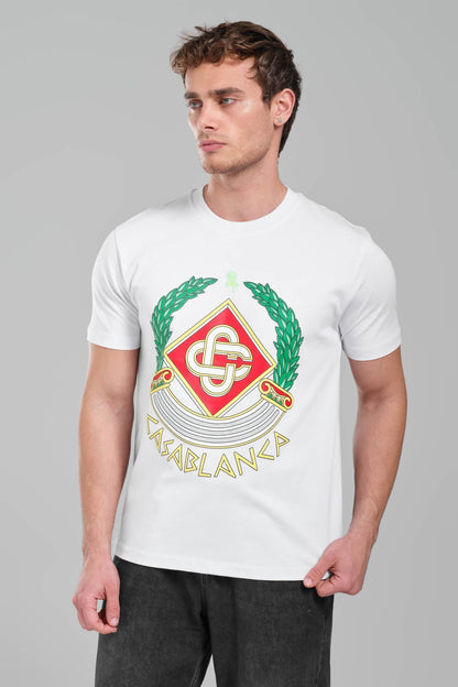 Casablanca Crest Logo T-Shirt – White
