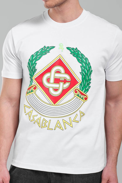 Casablanca Crest Logo T-Shirt – White