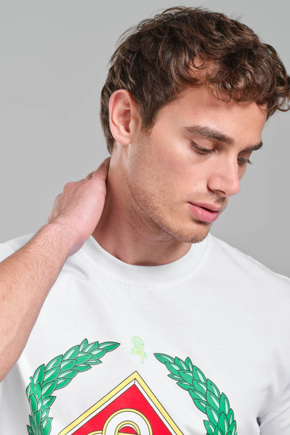 Casablanca Crest Logo T-Shirt – White