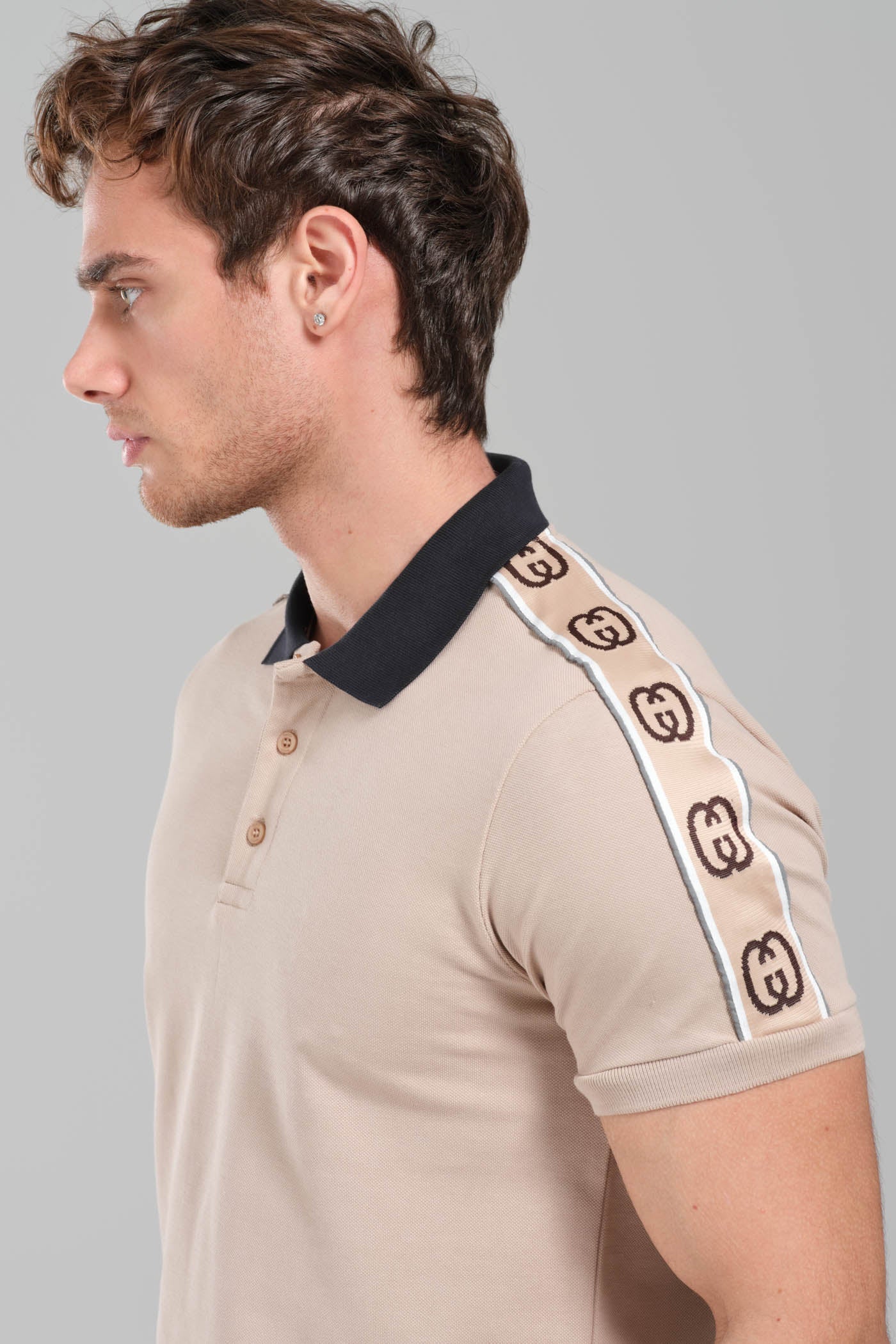 Gucci GRG Logo Polo Shirt - Light Brown