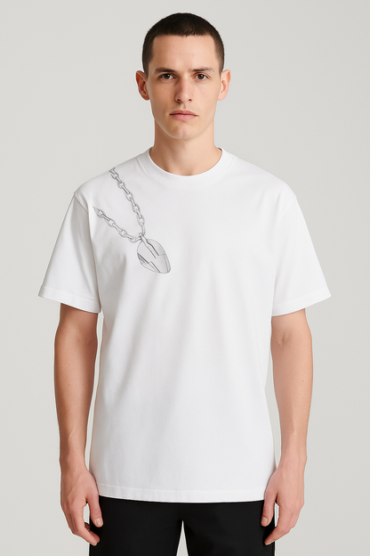Burberry Shield Hardware Cotton T Shirt - White